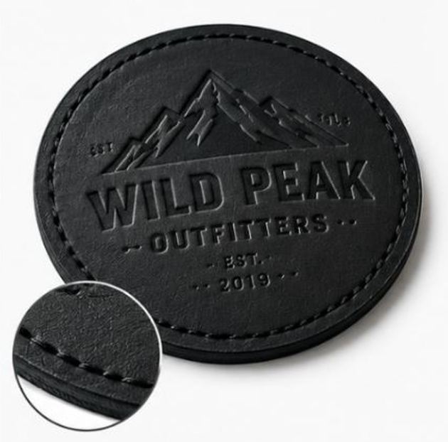 Printed leather patch